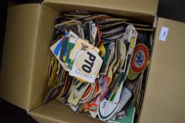 BOX CONTAINING A LARGE COLLECTION OF BEER MATS, MANY HUNDREDS