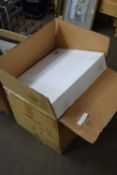 BOX OF AS NEW GLASS CHANDELIERS