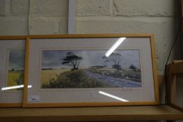 ANDREW DIBBEN, 'THE COAST ROAD AT WEYBOURNE' AND 'STOW MILL, PAXTON', COLOURED PRINTS, F/G