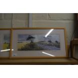 ANDREW DIBBEN, 'THE COAST ROAD AT WEYBOURNE' AND 'STOW MILL, PAXTON', COLOURED PRINTS, F/G