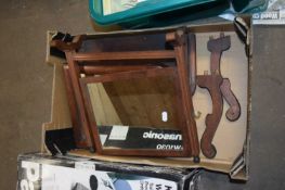 TWO MAHOGANY FRAMED DRESSING TABLE MIRRORS (FOR RESTORATION)