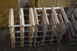 TWO METAL FRAMED WINE RACKS