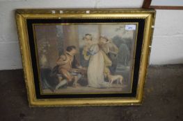 19TH CENTURY COLOURED ENGRAVING, CLASSICAL FIGURES, F/G