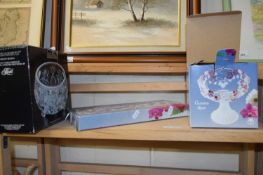 THREE MODERN BOXED GLASS BOWLS AND DISHES