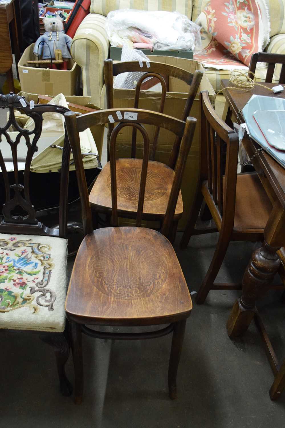 TWO BENTWOOD FRAMED CHAIRS