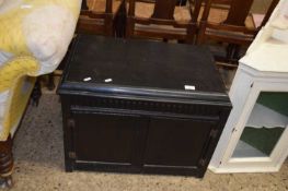 BLACK PAINTED FORMER GRAMOPHONE CABINET, 67CM WIDE