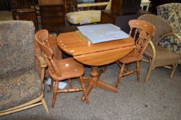 MODERN DROP LEAF TABLE AND TWO CHAIRS 90CM WIDE