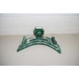 MALACHITE CRESCENT FORMED DESK STAND