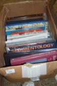 ONE BOX OF MIXED BOOKS TO INCLUDE ANTIQUES REFERENCE