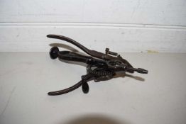 MIXED LOT COMPRISING SMALL HAND DRILL AND A PAIR OF PRECISION PLIERS