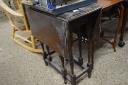 SMALL OAK DROP LEAF OCCASIONAL TABLE, 60CM WIDE