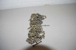 MIXED LOT VARIOUS WHITE AND BASE METAL CHAINS