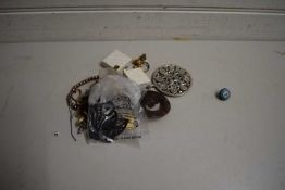 BOX VARIOUS ASSORTED COSTUME JEWELLERY TO INCLUDE A LARGE WHITE METAL PENDANT