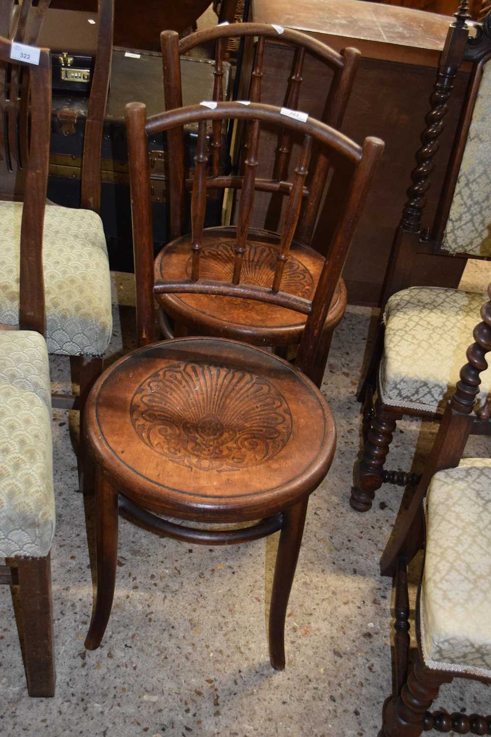 PAIR OF EARLY 20TH CENTURY BENTWOOD CAFE CHAIRS - Image 2 of 2