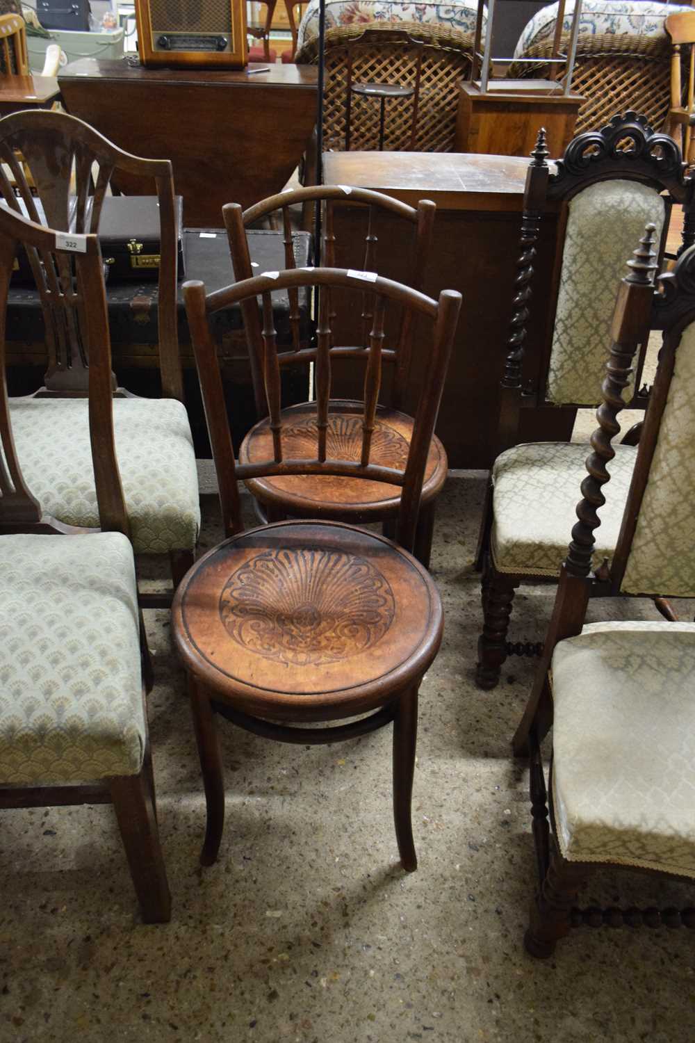 PAIR OF EARLY 20TH CENTURY BENTWOOD CAFE CHAIRS