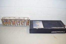 TWO BOXED SETS OF DRINKING GLASSES