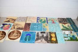 MIXED LOT VARIOUS TILES TO INCLUDE ART NOUVEAU DESIGNS, TILES PRINTED WITH PHOTOGRAPHIC IMAGES AND