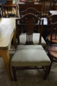 PAIR OF 19TH CENTURY WIDE SEATED ARMCHAIRS WITH MAHOGANY FRAMES AND PIERCED SPLAT BACKS