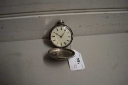 Second quarter of 19th century hallmarked silver cased full hunter pocket watch having gold hands to