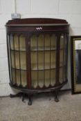 EDWARDIAN MAHOGANY FRAMED BOW FRONT CHINA CABINET (FOR RESTORATION), 106CM WIDE