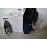 MODERN BOXED WATERFORD JOHN ROCHA GLASSES TOGETHER WITH DARTINGTON CRYSTAL GLASSES AND OTHERS