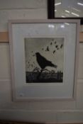 LAURIE RUDLING, 'WINTER ROOST', LTD ED PRINT, F/G, 54CM HIGH