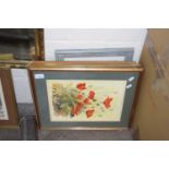 JEAN GILLINGS, TWO FLORAL WATERCOLOUR STUDIES TOGETHER WITH WINIFRED RAWSTHORNE, FLORAL
