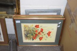 JEAN GILLINGS, TWO FLORAL WATERCOLOUR STUDIES TOGETHER WITH WINIFRED RAWSTHORNE, FLORAL