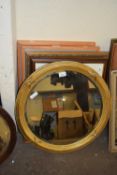 MIXED LOT VARIOUS FRAMED PICTURES AND AN OVAL GILT FRAMED MIRROR (6)
