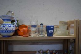 MIXED LOT VARIOUS HOUSEHOLD GLASS WARE AND CERAMICS