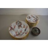 QUANTITY OF 20TH CENTURY ORIENTAL PLATES AND SAUCERS, DECORATED WITH DRAGONS