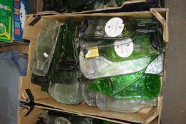 ONE BOX HEAT FLATTENED GLASS BOTTLES