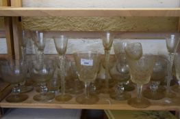 QUANTITY OF VARIOUS DRINKING GLASSES