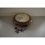 EARLY 20TH CENTURY GARRARD WALL CLOCK, 25CM DIAL