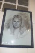 CONTEMPORARY PORTRAIT OF A YOUNG LADY, INDISTINCTLY SIGNED, F/G