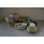 MIXED LOT VARIOUS FLORAL DECORATED CERAMICS TO INCLUDE PANSY PATTERN, WEDGWOOD AND OTHERS