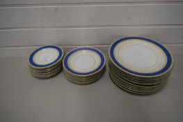 GROUP OF DINNER WARES, LARGE PLATES, SMALLER PLATES ETC WITH JAPANESE KUTANI MARK