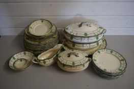 QUANTITY OF ROYAL DOULTON DINNER WARES IN THE COUNTESS PATTERN, INCLUDING TWO TUREENS, QUANTITY OF