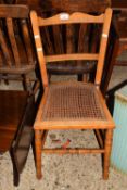 SINGLE CANE SEATED BEDROOM CHAIR