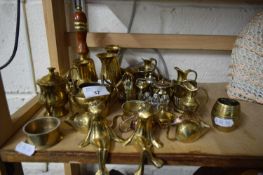 QUANTITY OF SMALL BRASS ANIMALS AND BELLS ETC