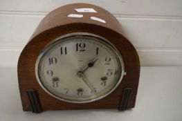 EDWARDIAN WALL CLOCK WITH ENFIELD SILVER DIAL