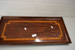 LARGE RECTANGULAR TRAY WITH LIGHT WOOD INLAY