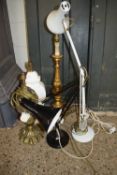 MIXED LOT TWO ANGLE POISE LAMPS TOGETHER WITH THREE VARIOUS OTHER TABLE MAPS (5)