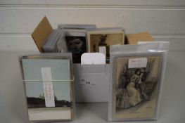 BOX CONTAINING QUANTITY OF POSTCARDS, MAINLY SCOTTISH VIEWS AND THEATRICAL THEMES