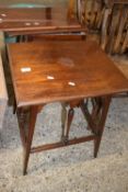 PAIR OF LATE 19TH CENTURY MAHOGANY SIDE TABLES, 50CM WIDE (A/F)