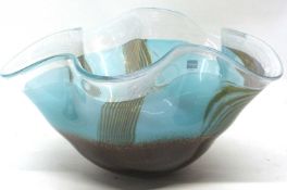 Large Svaja Studio glass handkerchief centrepiece bowl