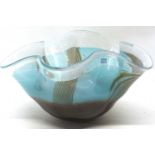 Large Svaja Studio glass handkerchief centrepiece bowl