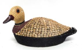 Unusual duck tureen made by Tarzia Firenze, the base and cover modelled as a duck, together with a