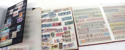 Stock book of US stamps together with further album mainly of the Pacific islands including 140