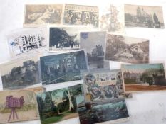 Box of postcards, mainly UK and overseas topographical, some photographic, approx 150 cards in the